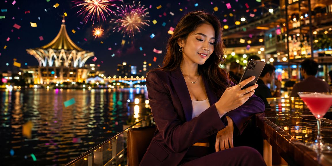 Pengguna VIP menikmati bonus permainan popular di Kuching Sarawak